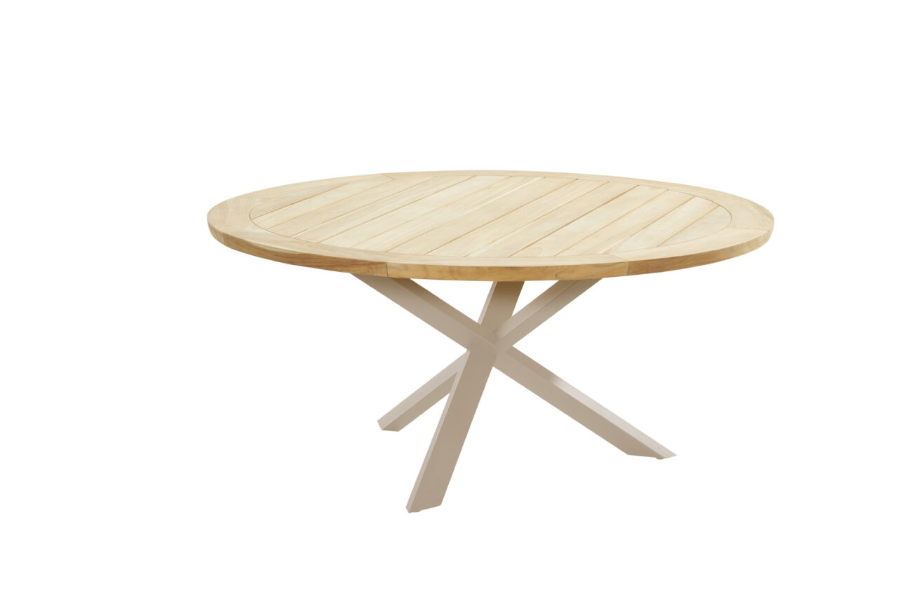 Taste Prado Table 160 ø Latte/teak - 6x Albano Latte